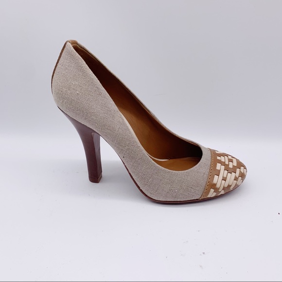 Tory Burch Shoes - Tory Burch Ethel Linen Classic Pump